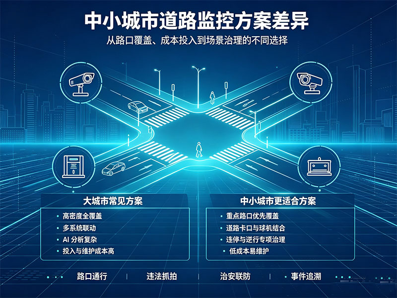 中小城市交通道路使用监控摄像机的方案有哪些不同